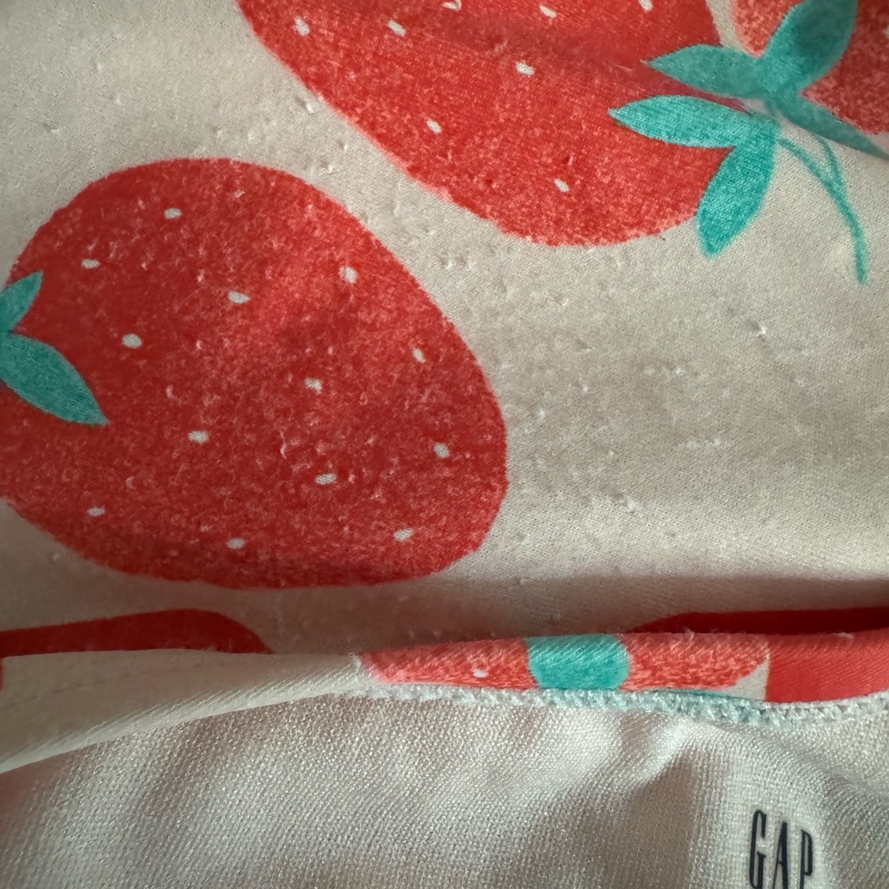 GAP Kids Strawberry Print One Piece Swimsuit XL Pink Red Cute Summer - Picture 5 of 6
